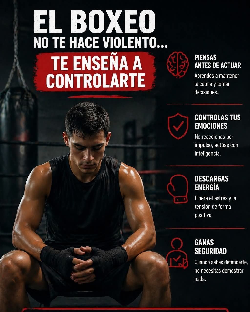 El boxeo te enseña a controlarte